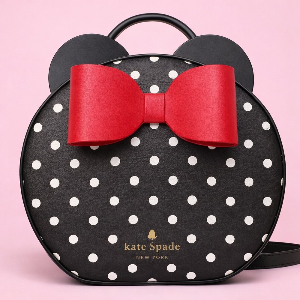 Kate Spade x Disney Minnie Mouse Polka Dot Bow Crossbody Purse